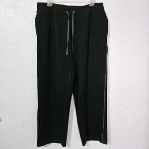 DANSKIN WOMEN'S ACTIVE WEAR, BLACK ANKLE LENGTH RUNNING-WORK OUT PANTS, SIZE L/G